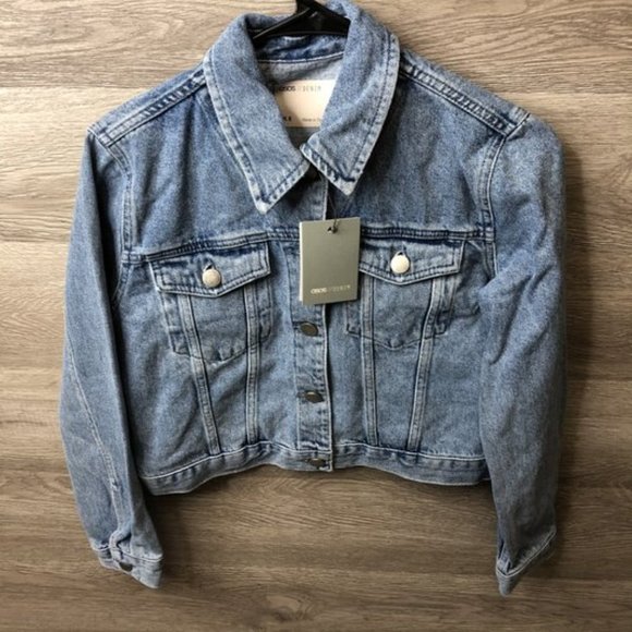 ASOS Jackets & Blazers - Asos Denim Womens Size 4 Cropped Denim Jacket NEW